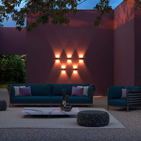 STRATO - Outdoor wall light, design and waterproof, black or white