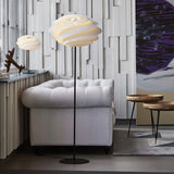SWIRL Floor - White and black spiral floor lamp, designer creation