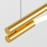 TAU - Integrated flexible LED tube suspension, gold and design