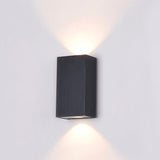 TIMES SQUARE B - Waterproof rectangular design black outdoor wall light