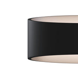 TRAME B - Elliptical designer wall light in white or black steel