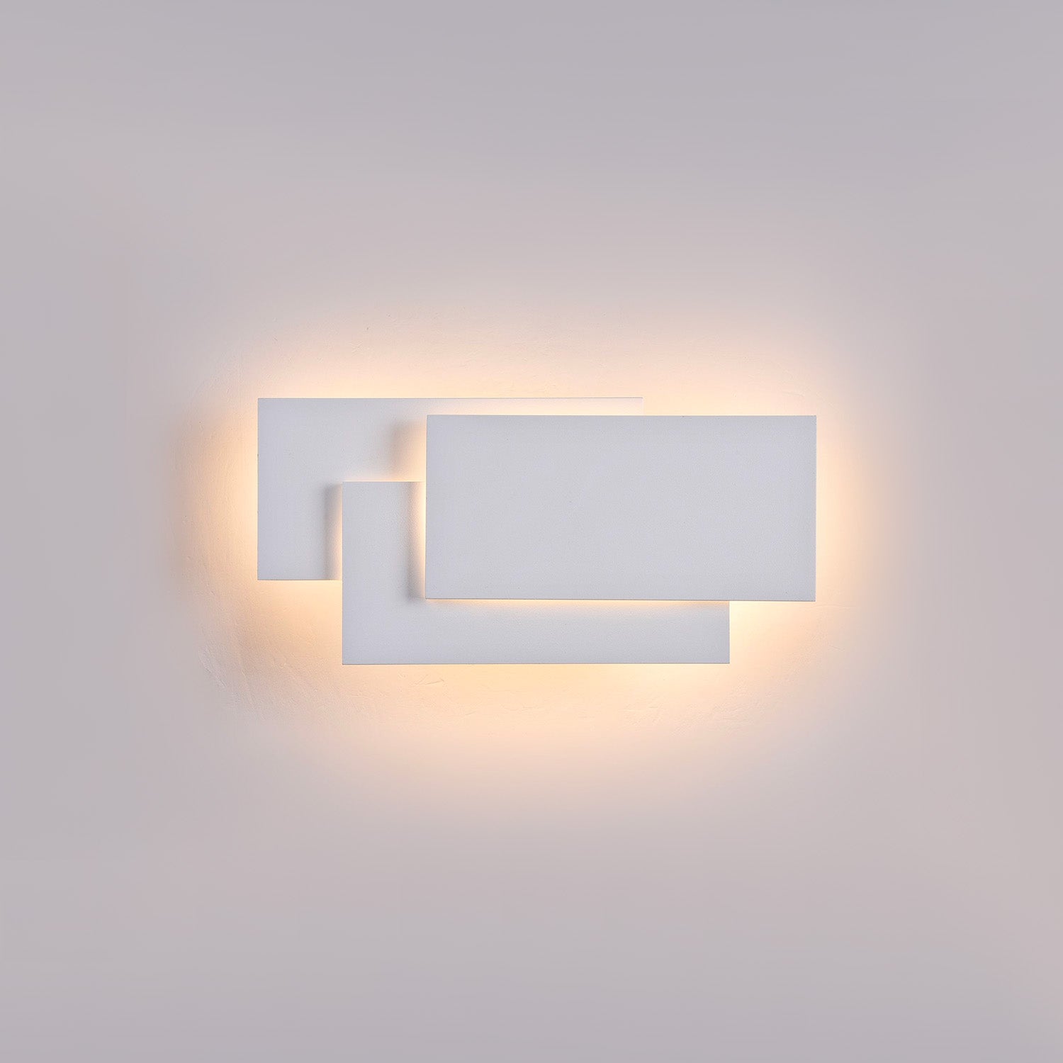 TRAME C - White steel geometric design wall light