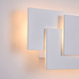 TRAME C - White steel geometric design wall light