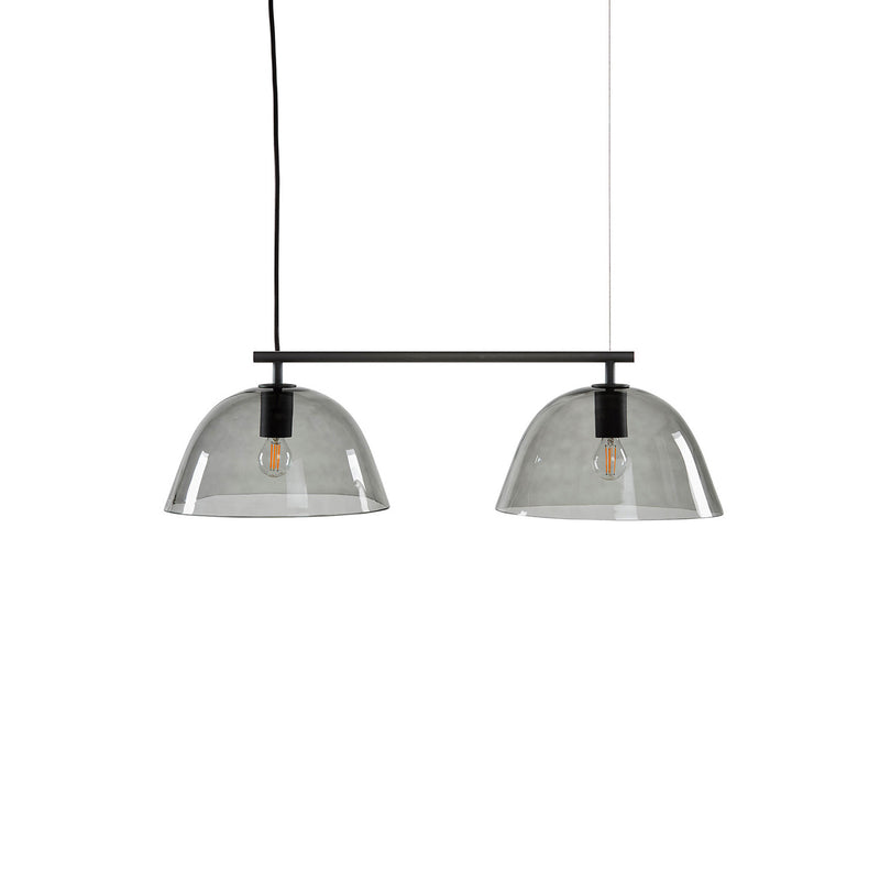 WENDO - Industrial Style Design Smoked Glass Pendant